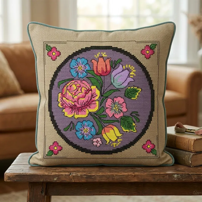Violet Vignette Flower